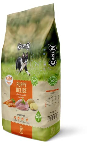 Pienso para Perros Cachorros con Pollo Fresco Sin Cereales Alimento seco para Perros 12 kg Canun Fresh Puppy Delice