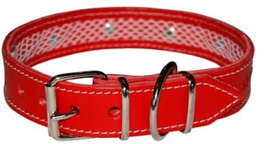 TUYNEC - Hundehalsband Leder mit Schutznetz für Flohhalsband Hunde, Hundehalsband das schützt und die Lebensdauer des Zeckenhalsbands für Hunde verlänger