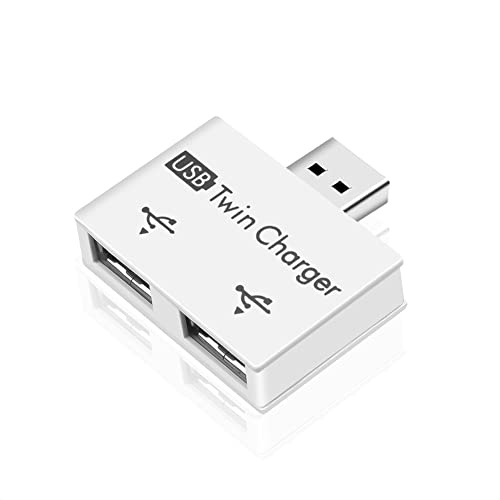 FASE 1 concentrador USB a 2 puertos adaptador de concentrador USB divisor mini extensor de carga USB dual para teléfono computadora