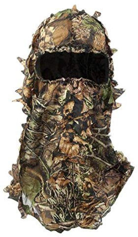 3D Blätter Camouflage Caps, Ghillie Hut Kopfbedeckung Jagd Balaclava Gesichtsmaske Camo Tactical Cap für Outdoor Sport Jagd Ghillie