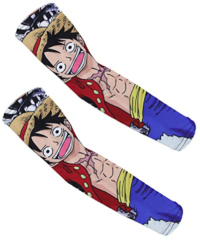 Roffatide anime unisexe Protection UV Monkey D. Road fly arm Cooling Sleeve Ice Silk arm Sleeve