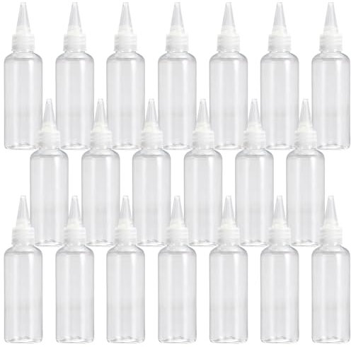 SRTSTR 12 Stück Squeeze Flasche 100ml Squeeze Bottle Kunststoff Quetschflasche Leere Spritzflasche mit Spitze für Soßen Sojasauce Liquid ölspender Würzsaucen