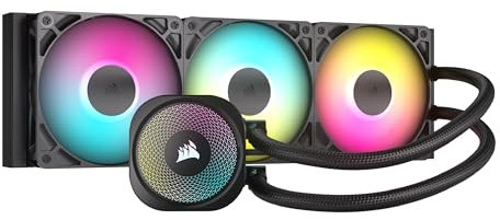 CORSAIR Nautilus 360 RS ARGB CPU-Flüssigkeitskühler – 360mm AIO – Geräuscharm – Direkter Mainboard-Anschluss – Intel LGA 1851/1700, AMD AM5/AM4 – 3X RS120 ARGB-Ventilatoren Inbegriffen – Schwarz