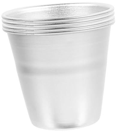 Amosfun 4piezas Moldes Individuales Para Pudín y Cupcakes Aleación De Aluminio Antiadherente Para Hornear