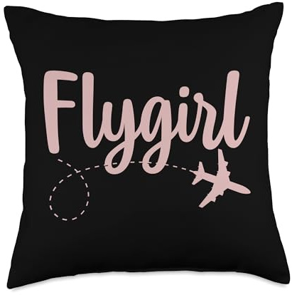 Flight Attendant Design For Women Girls Flight Attendant Throw Pillow