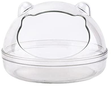 BUBEFSKD Hamster Clear Bathroom Dry Bath Container Sauna Sand Box For Junior Chipmunks Mice Gerbil Easy To Clean Bathing Bowl Bathroom Box House Bathing Container