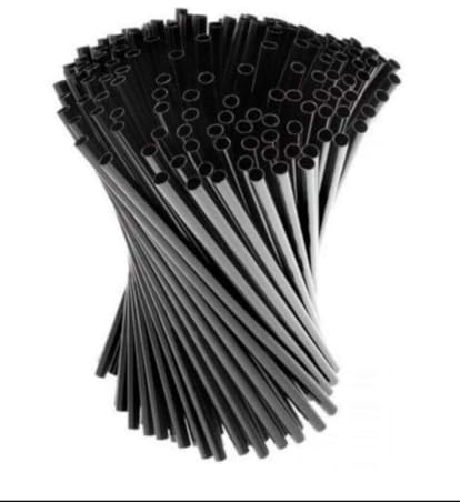 A.C.R Cannucce 21 cm in plastica Rigide e Riutilizzabili Colore Nero diametro 6,5-7 Lisce e Resistenti - Made in Italy - Eventi Feste Bevande e Cocktail (1000)