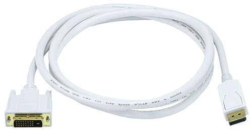 Monoprice 6ft 28AWG DisplayPort to DVI Cable - White