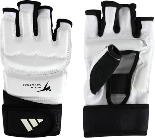 adidas WT Unisex kampsporthandskar WTF TKD (WT-godkända, storlek XL), vit