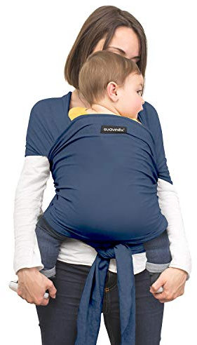 Suavinex 400869 Baby Wrap Babytragetuch, elastisch, Blau