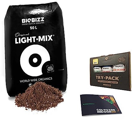 Idroponica Kit Biobizz Light-Mix con Fertilizzante Biobizz Trypack Indoor/Outdoor + Guida Coltivazione Indoor Omaggio