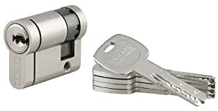 Mezzo Cilindro europeo, Transit 2 30X10 nichel, antitrapano, antiscasso, 5 chiavi reversibili - THIRARD