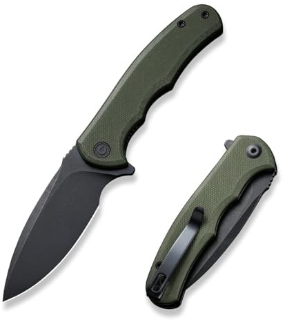 CIVIVI Mini Praxis Couteau pliant avec lame D2 de 7,56 cm et manche G-10 (Vert OD) C18026C-1