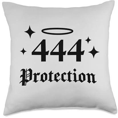 444 Angel Number x Protection Throw Pillow