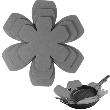 TIESOME 6Pcs Pot and Pan Protectors for Stacking in 3 Sizes, Pot and Pan Separators Anti-Slip Pot Dividers Pan Protectors Larger & Thicker Pot Separator for Stacking Non Stick Pot Protecting Pads
