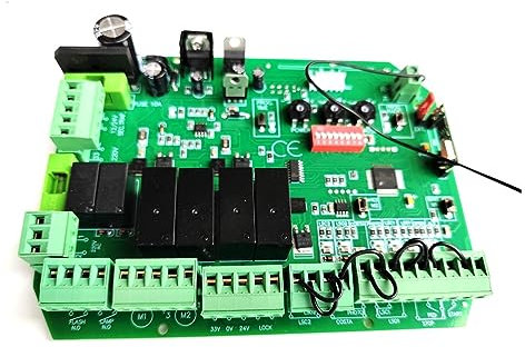 Moteur Portail, Carte électronique de carte de commande de porte battante automatique carte électronique 12V 24VDC panneau de commande contrôle Intelligent,pour portail(Kit 3)