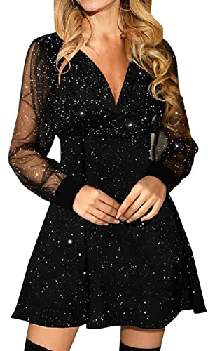 Robe Femme Chic Et Elegant De Soiree Paillettes Soirée Courte Ensemble Paillette Longue Noir Glamour Pailletée Réveillon Noel Vetement Tenue Sequins a Sequin Sexy Fête Hiver Fete Annee 20 Année Dorée