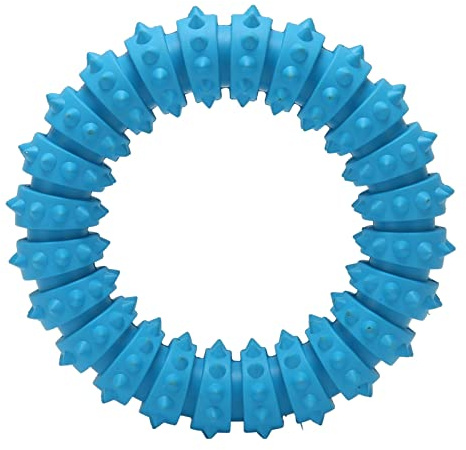 Miskall Juguete con Anillo de Espina para, Juguete Interactivo de Goma Suave y Resistente para morder, para Perros medianos y Grandes, pastores alemanes, Bulldogs, Huskies siberianos,