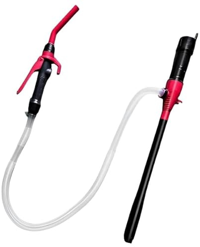 VIGOEXPRESS Pompa per carburante e travaso portatile con manico ergonomico e tubo – ideale per benzina, diesel e tanica – Pumpora