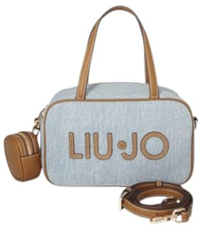 Liu Jo Bolso mujer baúl Ferielle M Bowling light denim BS26LJ52 AA6113 T377A Tamaño del bolso: Medio