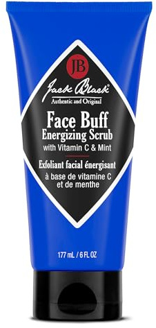Jack Black Face Buff Energizing Scrub, 6 fl oz - Mens Facial Scrub, Exfoliating Face Wash for Men, Mens Skin Care and Facial Care