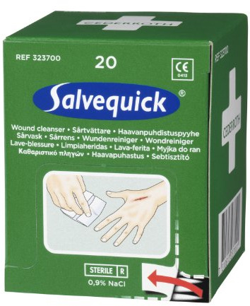 SALVEQUICK Wundreiniger steril 11 x 12 cm Inhalt: 20 Tücher