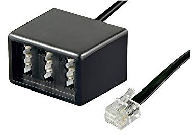 Wentronic Telefon Adapter (RJ11 Stecker auf TAE Buchsen NFF) schwarz