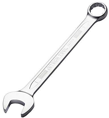 Jetech Clé Combinée de 1 Pouce - Clé à molette de qualité industrielle avec 12 points, décalage de 15 degrés, fabriquée en acier au chrome vanadium durable avec finition sablée, SAE