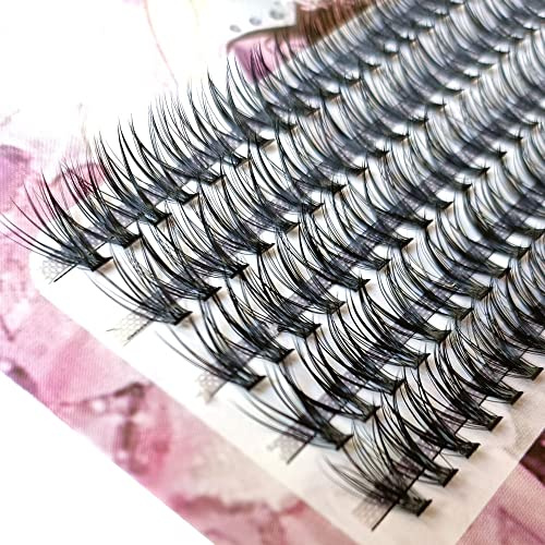 Pestañas individuales 30D Racimo 0.07C Curl Pestañas postizas Extensión de pestañas suaves naturales DIY en casa Salón Profesional Pestañas de ojos (10 mm)