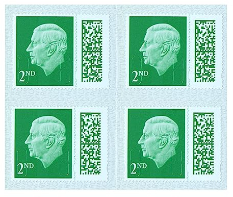 4Reign 2nd Class Self-Adhesive Barcoded Royal Mail Stamps - 4-Pack Standard UK Letter Postage