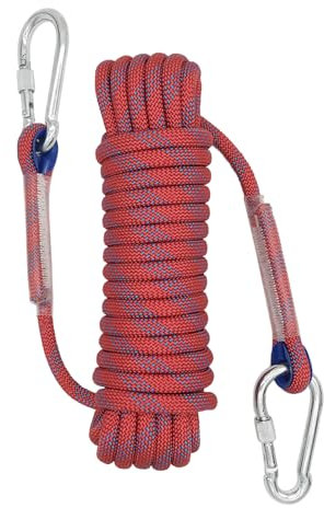 10mm Seil, Mehrzweck-Seil, Langlebige Outdoor-Kordel für Camping, Wandern, Outdoor-Abenteuer, Bootfahren, Angeln, Heimwerkerarbeiten und Heimprojekte (Rot, 10m)