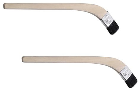 Lot de 2 pinceaux de peinture courbés pour radiateur - Poils incurvés - Brosse de nettoyage avec manche en bois - Pour peinture de zones difficiles d'accès (3,8 cm)
