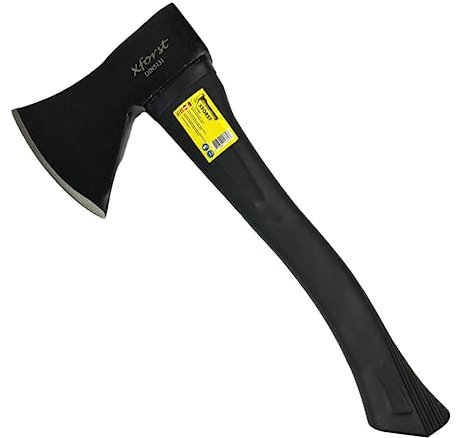 Xforst Axt Handbeil X-CA3 – Spaltaxt 36 cm mit Glasfaserstiel & Axtscheide | Robuste Axt aus geschmiedetem Stahl für Camping, Garten & Outdoor