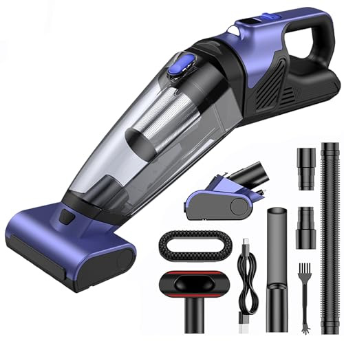 COCCKO Handstaubsauger Akku 10000Pa Kabelloser Staubsauger，automatische Bürstenrolle,LED-Licht，Kabelloser Handstaubsauger，digitales Display, 720mL Staubbehälter, Doppelmotor für Tierhaare & Teppiche