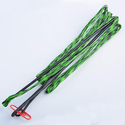 Archery Dacron Bow String AMO 48-70inch Replacement Bowstring for Traditional and Recurve Bow 12/14/16 Strands (12 Strands-String Length 50 Inch-Black Green)