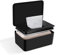 Caja Toallitas Humedas,Dispensador de Toallitas Húmedas con Tapa,Cajas de Servilletas para Guardería Coche Cocina Baño - Negro