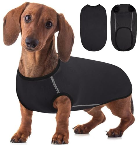 Hjyokuso Weicher Dackel Pulli Größe S - Atmungsaktive Hundekleidung, Stretch Fleece für Dackel Frühling, Sommer, Herbst,Winter