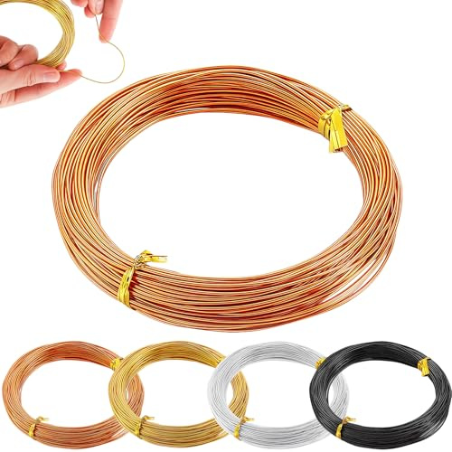 9 Gauge 3mm Aluminum Craft Wire Copper,32 Feet Bendable Sculpting Metal Wire,Metal Crafting Wire for Sculpting,Wreath Craft,Floral Making,Jewelry Making,Weaving and Wrapping Copper Wires