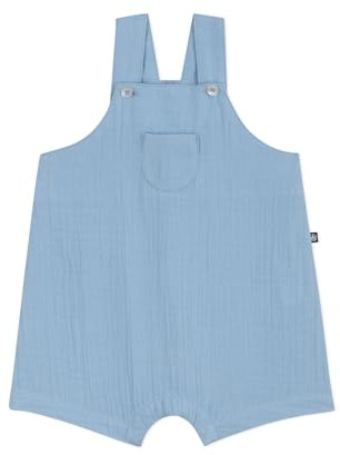 Petit Bateau Salopette courte bébé en gaze de coton unie