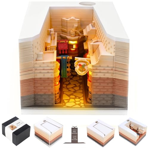 Bloc-notes 3d, 2026 Calendrier 3D, Déchirable Calendrier, Bloc notes3D avec lampe, Décoration DIY de Bureau à la Maison, décoration de table, Pour Collègue Ami (5)