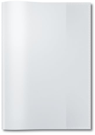 HERMA Clear Exercise Book Cover A5, Made of wipeable and Sturdy Plastic, Slip on Cover Jackets for School, Transparent, 7480