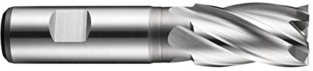 Dormer C247 C2471/4 HSS-E-PM - Fresa de extremo de 4 flautas con acabado brillante, diámetro de 1/4 pulgadas, paquete individual