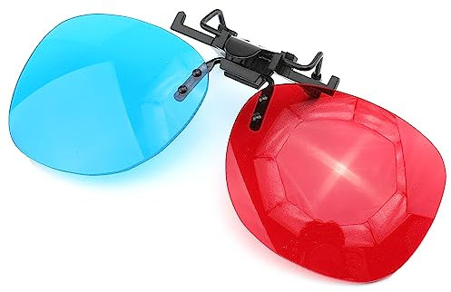 Othmro 1 paio di occhiali in stile 3D durevoli occhiali da vista 3D occhiali da gioco di film 3D rosso-blu occhiali 3D filtro carta lente resina per TV 3D film cinema DVD visione film casa