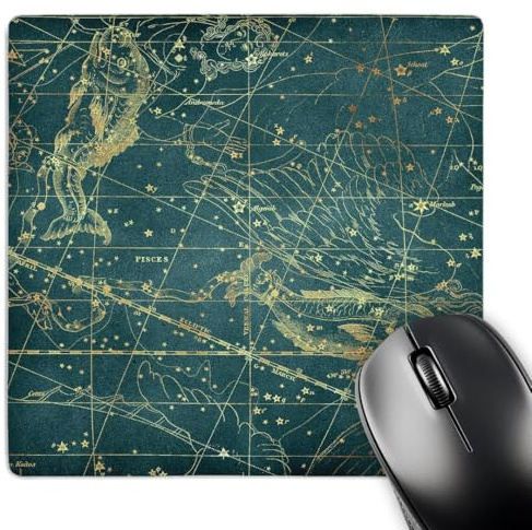 3dRose Vintage Star Map. Zodiac Constellations of Pisces or Fishes - Mouse Pads (mp_353950_1)