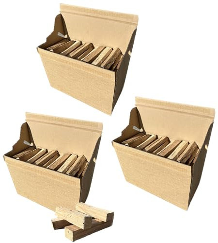 Warma Oak Pizza Stix Oven Wood Logs 13.5kg - Kiln Dried Oak Hardwood Kindling Sticks - For Ooni Uuni Nero Dellonda Portable Small Mini Pizza Ovens Garden Outdoor Fire Pits & Stoves - 3 x 4.5kg Boxes