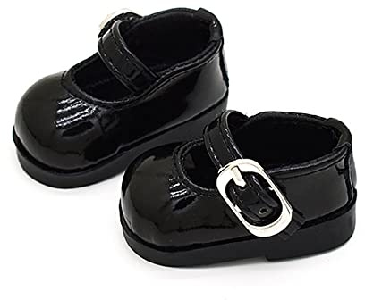 niannyyhouse Chaussures en cuir à talons hauts de 20 cm, longueur 5 cm, accessoires de poupée (noir)
