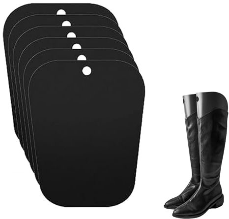 Hezhou Lot de 6 embauchoirs en plastique PP pour bottes hautes pour femmes et hommes, Noir , m