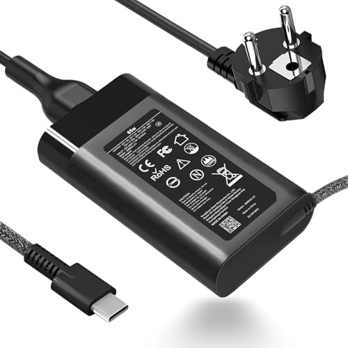 Nuevo Slim 65W USB C Cargador de portátil Compatible con HP Spectre X360, Envy X360, EliteBook X360, Chromebook, Elite X2, HP Spectre, EliteBook, Envy, ZBook, Chromebook Tipo C AC Adaptador