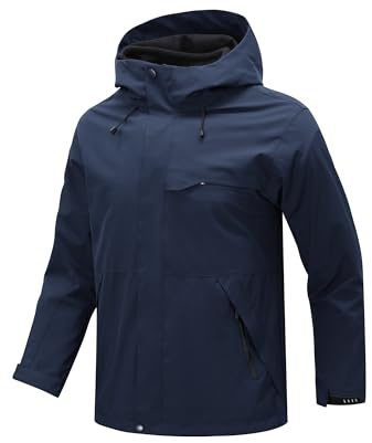 YOUTHUP Homme Coupe Vent Veste 3 en 1 polaire randonnée imperméable Kaki Clair