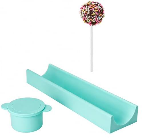 Tuieert Green Cake Pop Mould Set with Round Dessert Mould & Tray, Easy Release Silicone Shaper Mold Maker Kit, Cake Pop Cutter & Cake Form Kit for DIY, Chocolate, Candy Making, Home Kitchen Baking